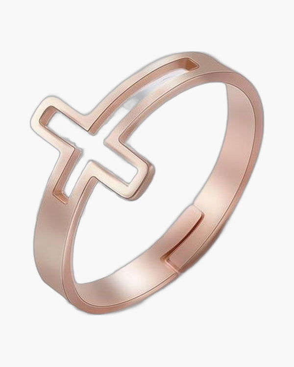 The Open Cross Stainless Steel Open Cross Ring view 4