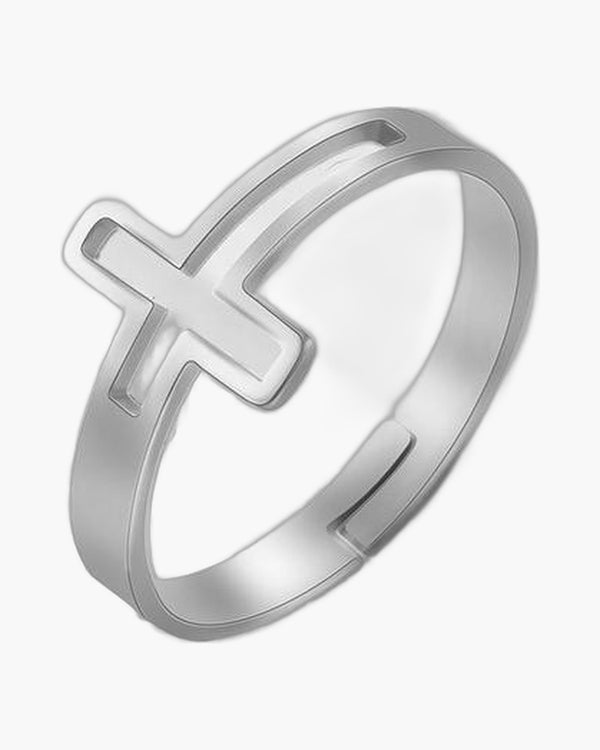 The Open Cross Stainless Steel Open Cross Ring view 5