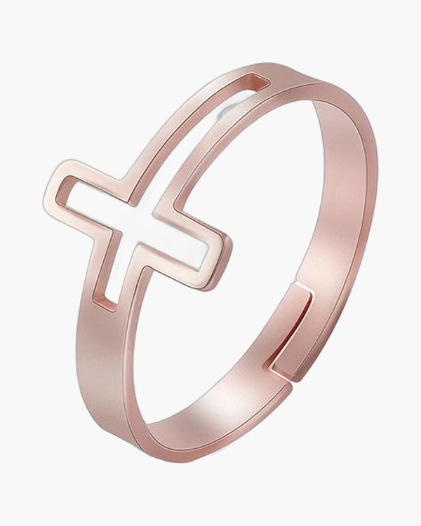 The Open Cross Stainless Steel Open Cross Ring view 6