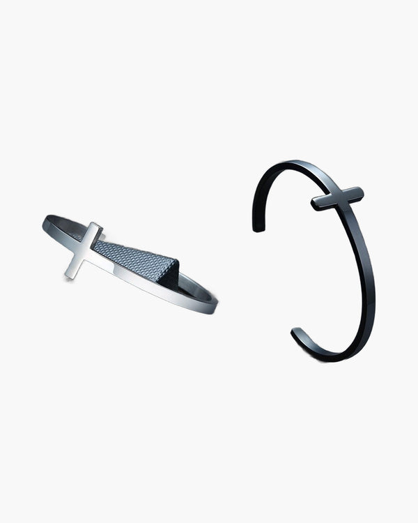 The Open Cross Stainless Steel Cross Cuff Bracelet