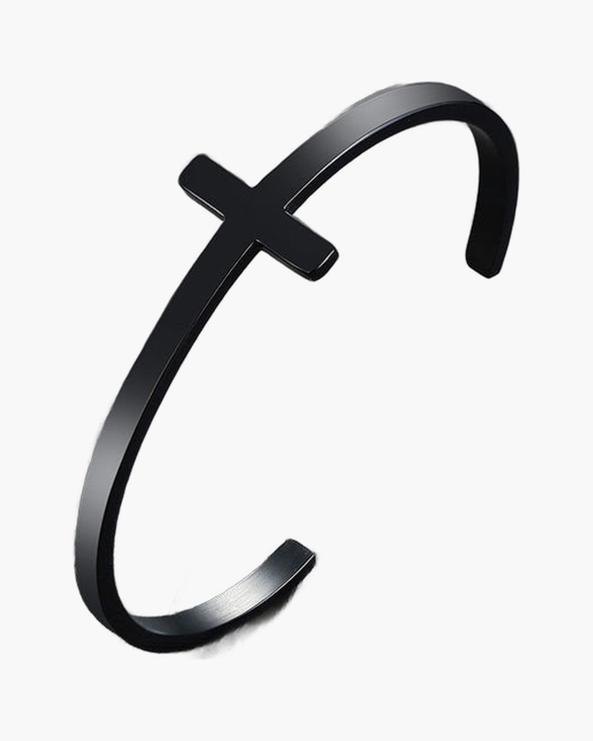 The Open Cross Stainless Steel Cross Cuff Bracelet view 6