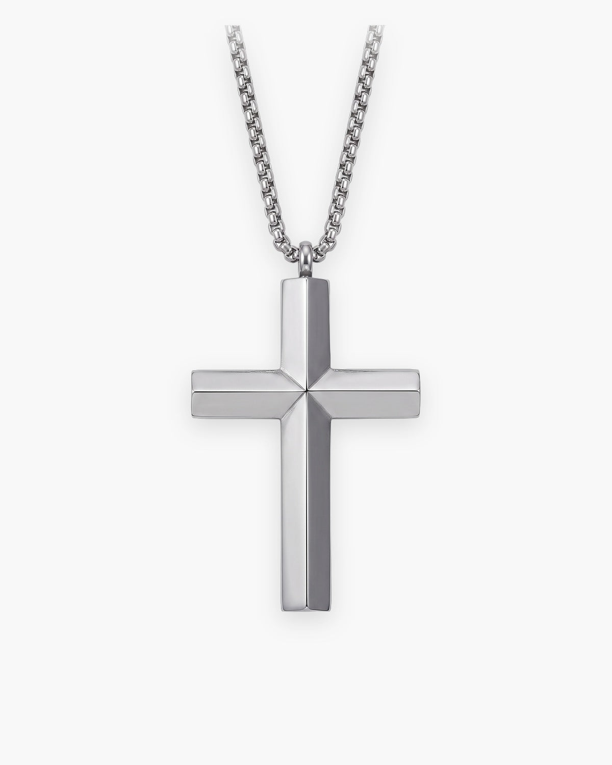 The Polished Cross in large beveled, front view [c:silver]
