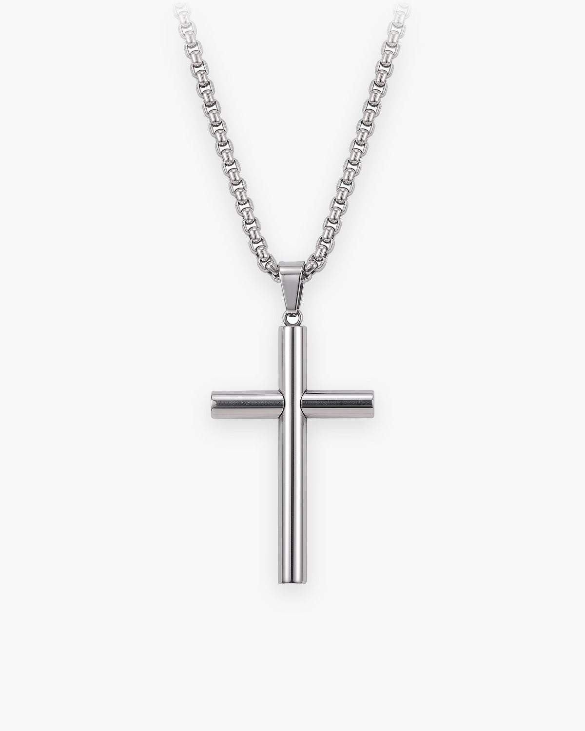 The Polished Cross in large cylindrical, front view [c:silver]