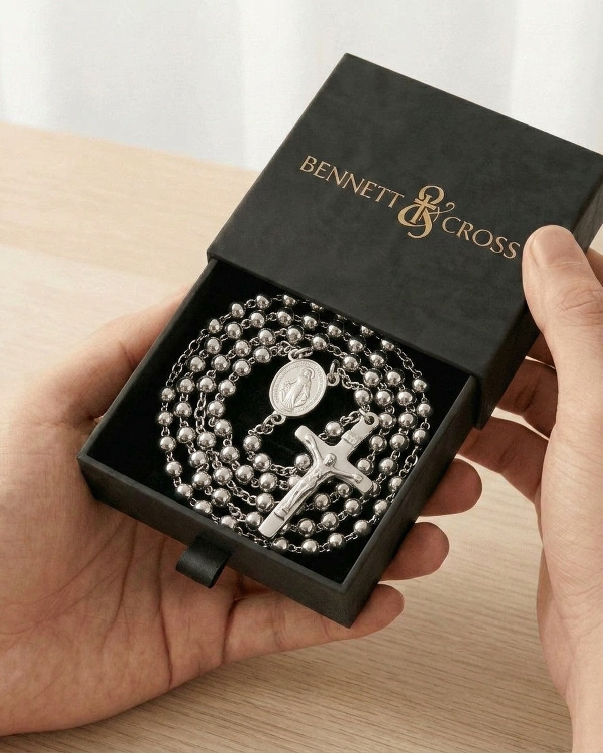 The Prayerful Journey in its black Bennett & Cross gift box [c:silver]