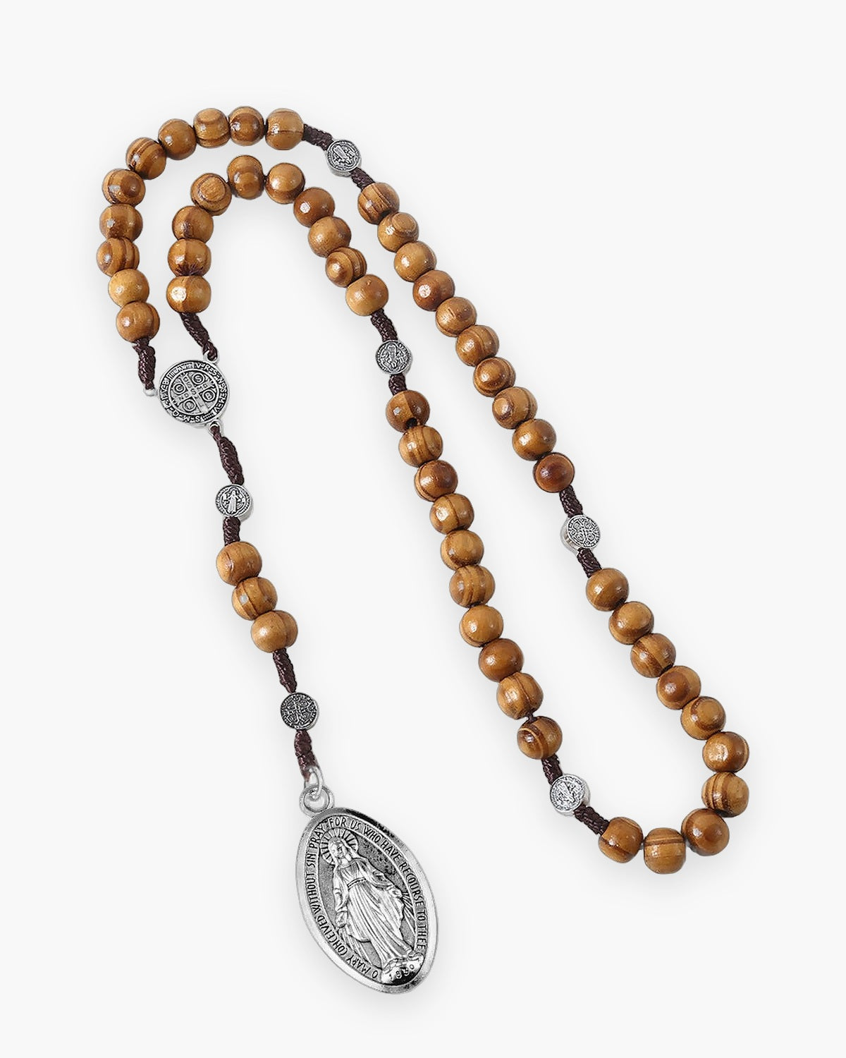 The Prayerful Rosary, Virgin Mary Medal, front view [c:virgin-mary-medal]