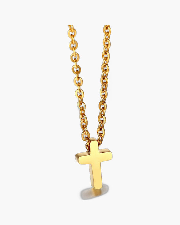 The Quiet Cross Stainless Steel Cross Pendant Necklace