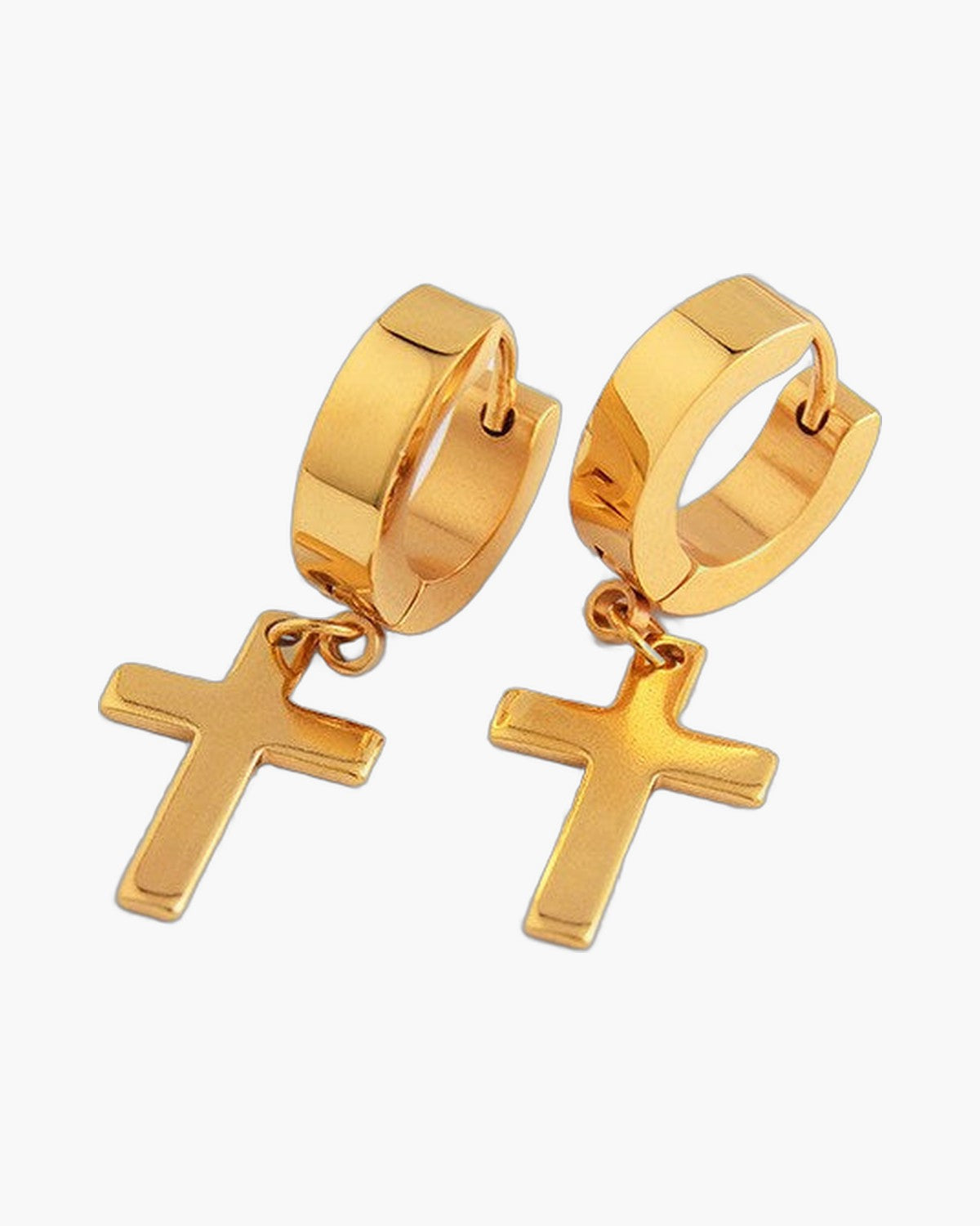 The Rainbow Cross Iridescent Stainless Steel Cross Earrings view 8