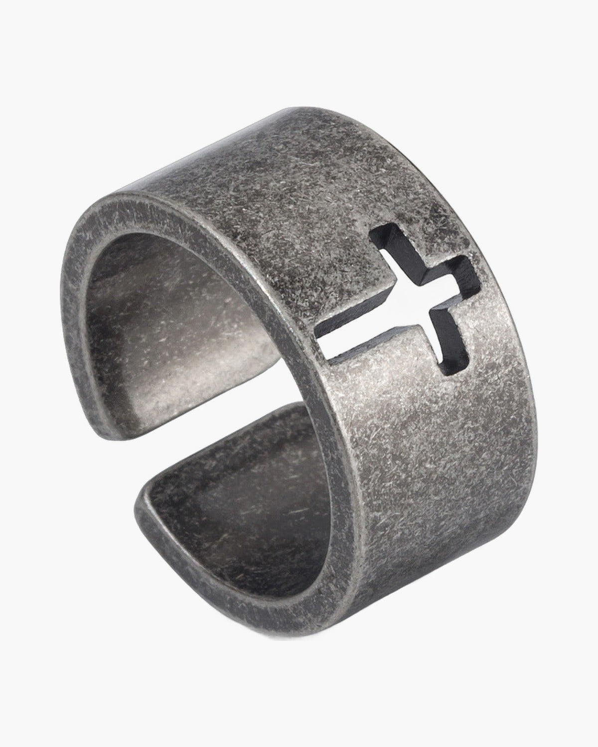 The Retro Cross Stainless Steel Cross Ring view 2
