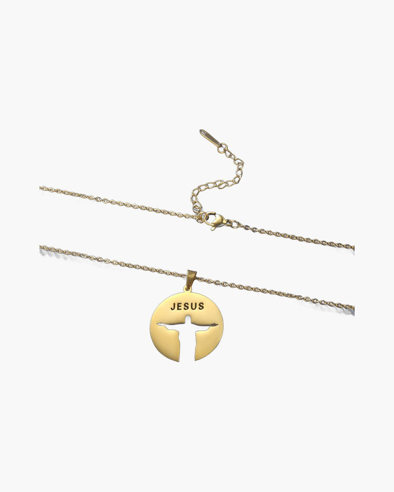 The Reverent Silhouette Stainless Steel Jesus Silhouette Necklace