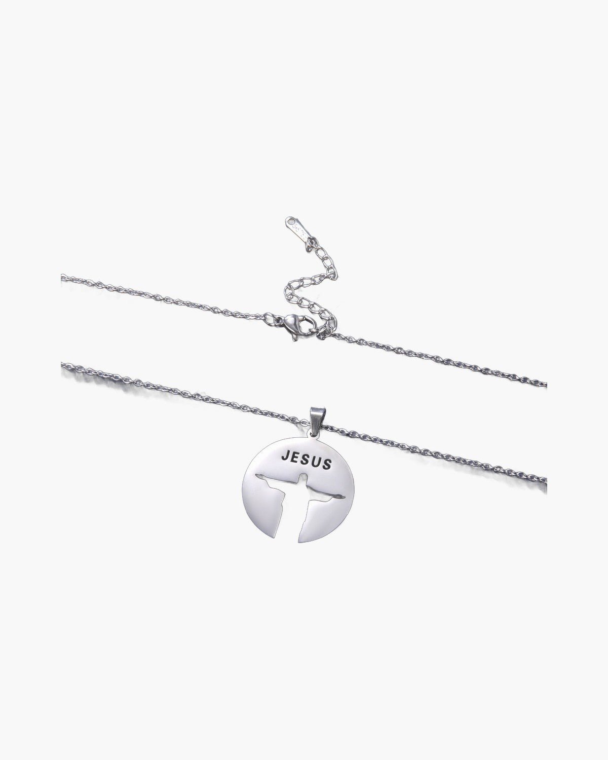 The Reverent Silhouette Stainless Steel Jesus Silhouette Necklace view 2