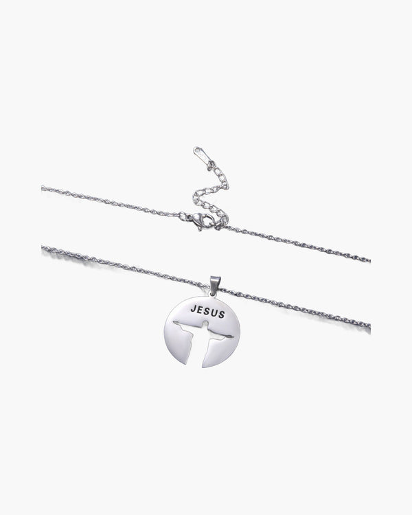 The Reverent Silhouette Stainless Steel Jesus Silhouette Necklace view 2