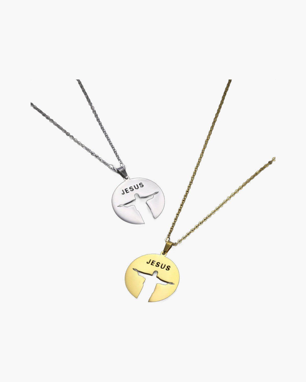 The Reverent Silhouette Stainless Steel Jesus Silhouette Necklace view 6