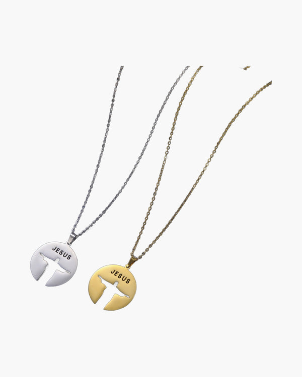 The Reverent Silhouette Stainless Steel Jesus Silhouette Necklace view 3