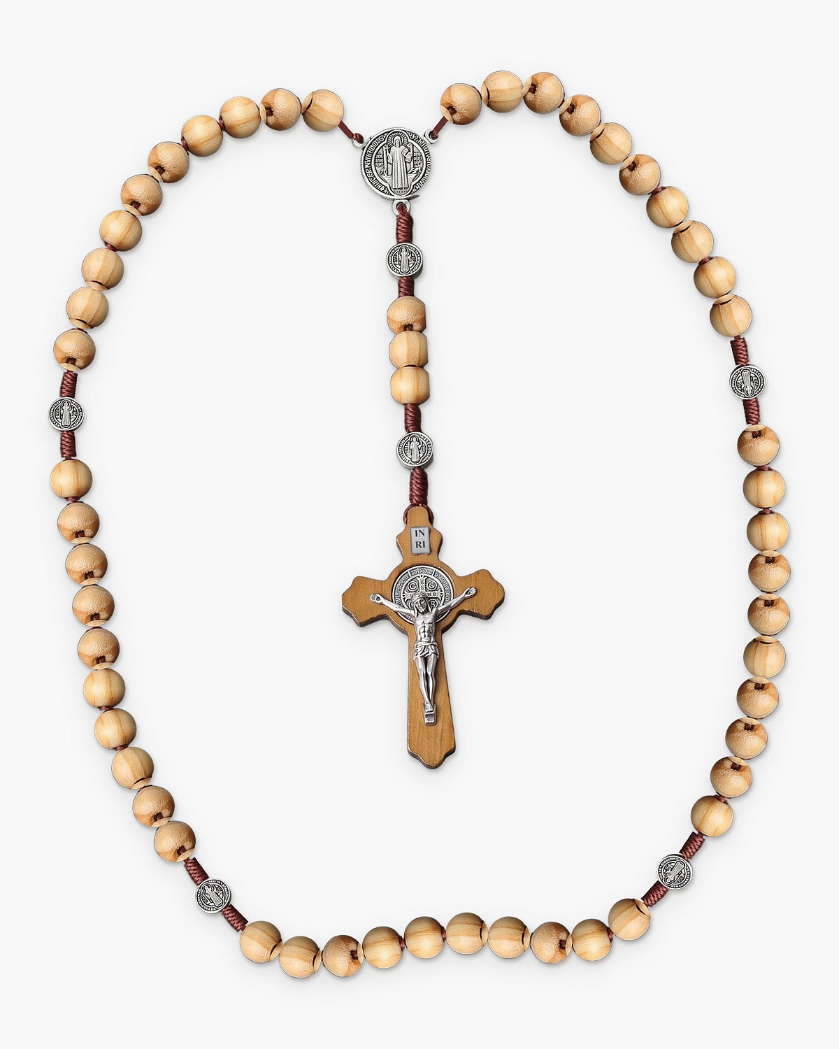 The Rosary of Faith, light wood, laid flat [c:light-wood]
