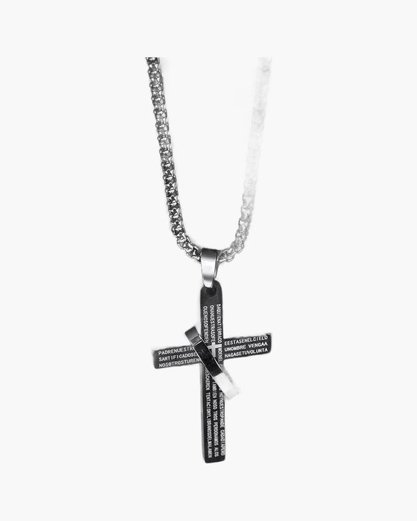 The Sacred Ring Cross Stainless Steel Cross Ring Necklace view 3