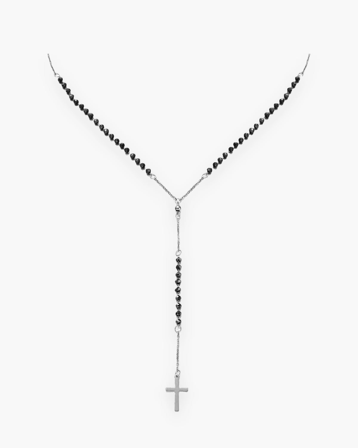 The Sacred Rosary in silver, front view [c:silver]