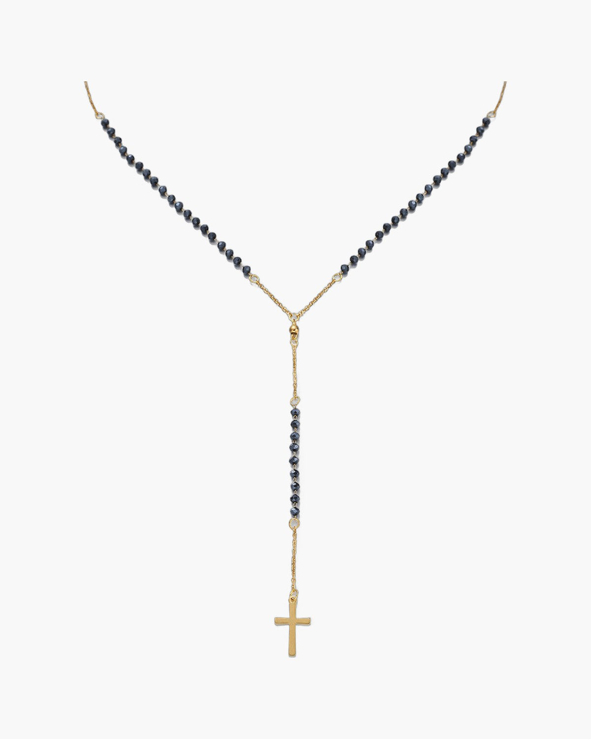 The Sacred Rosary Stainless Steel Rosary Cross Necklace view 3
