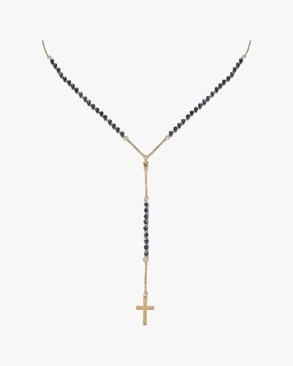 The Sacred Rosary Stainless Steel Rosary Cross Necklace view 3