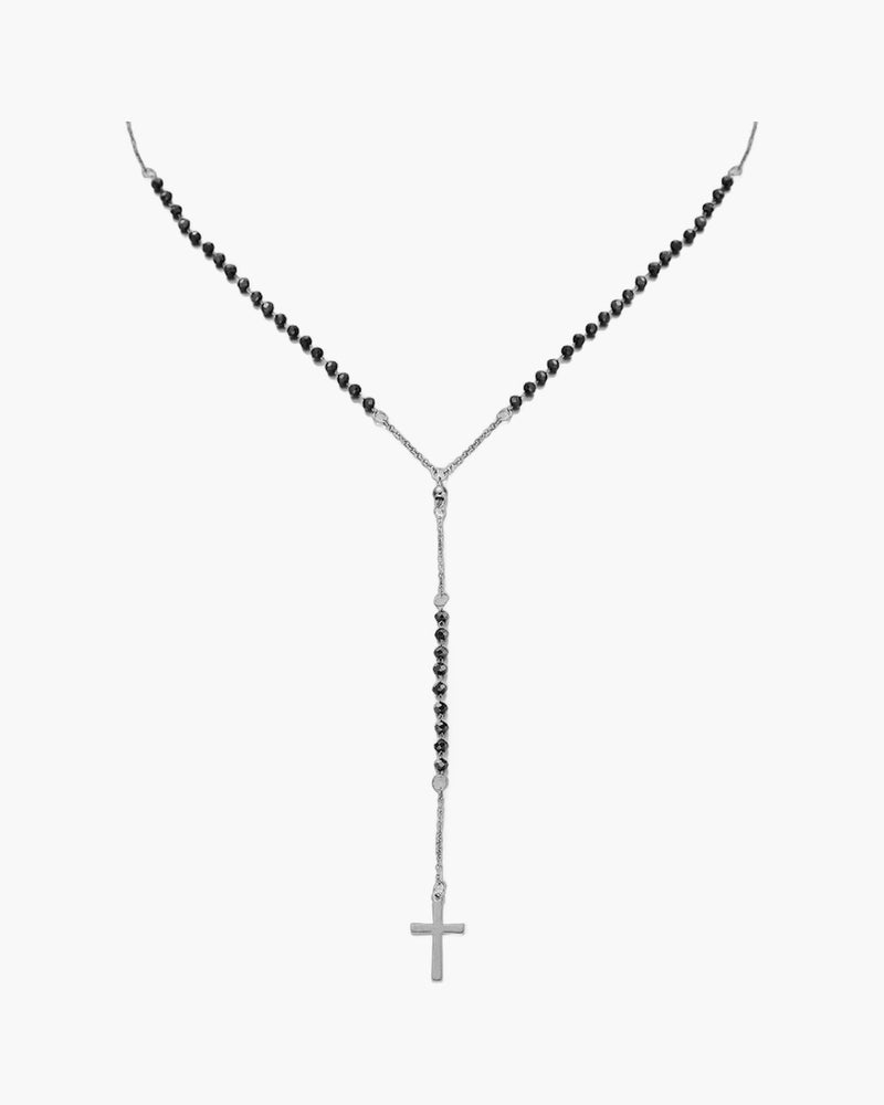 The Sacred Rosary Stainless Steel Rosary Cross Necklace