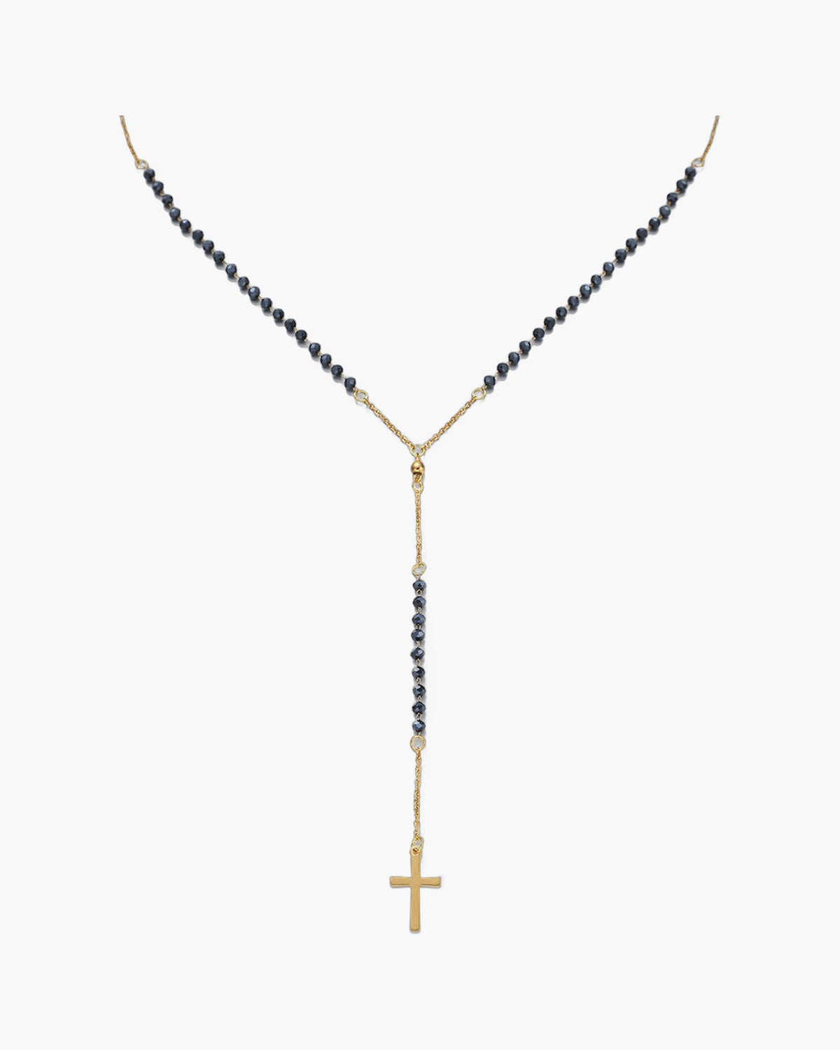 The Sacred Rosary Stainless Steel Rosary Cross Necklace view 2
