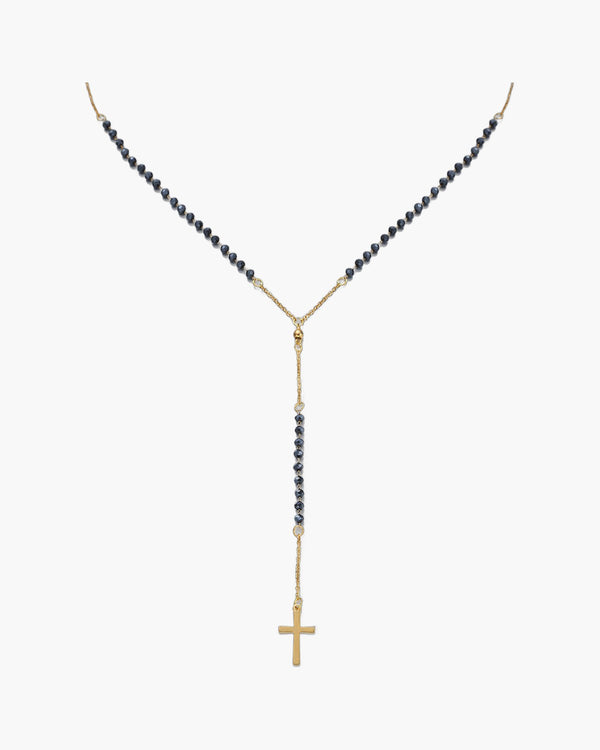 The Sacred Rosary Stainless Steel Rosary Cross Necklace view 2