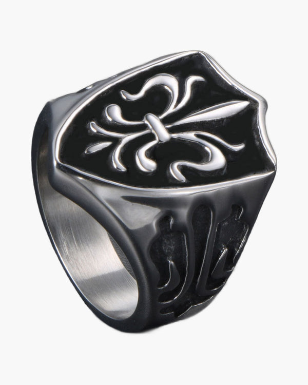 The Sacred Shield Stainless Steel Fleur-de-lis Ring view 4