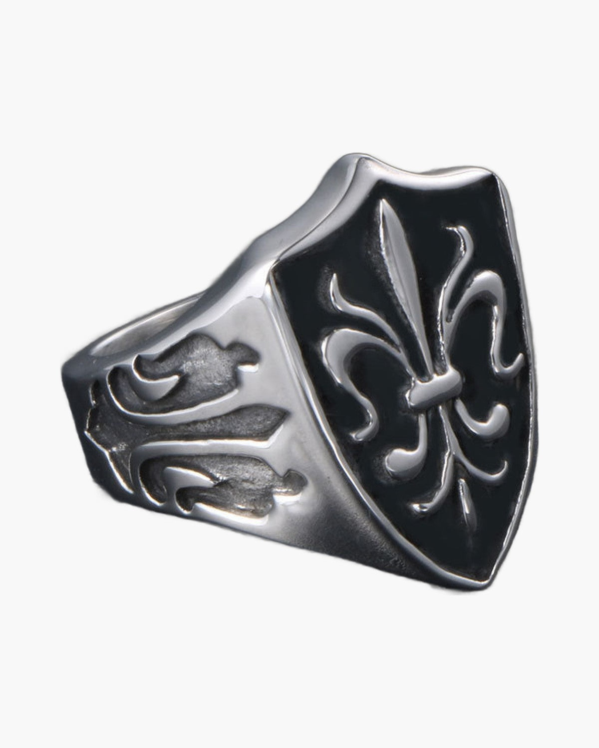 The Sacred Shield Stainless Steel Fleur-de-lis Ring view 5