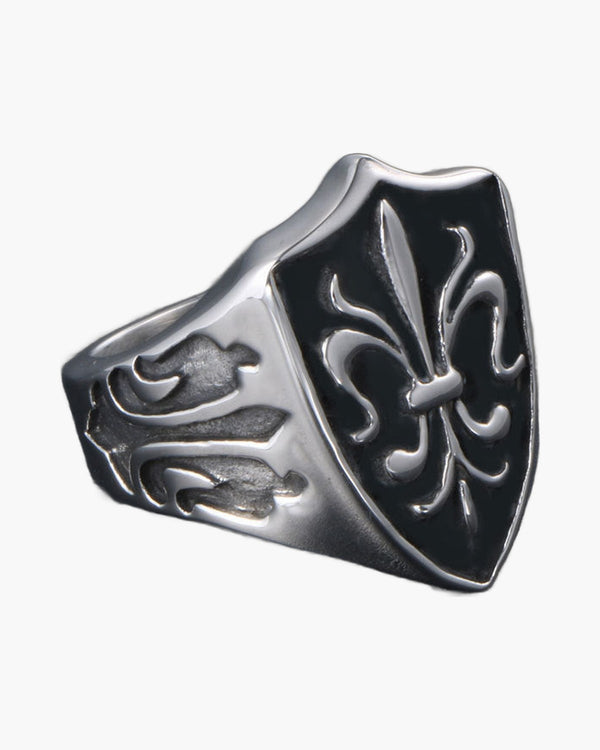 The Sacred Shield Stainless Steel Fleur-de-lis Ring view 5