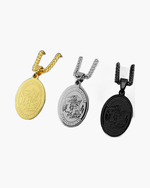 The Saint Michael Medal Stainless Steel Saint Michael Necklace view 2