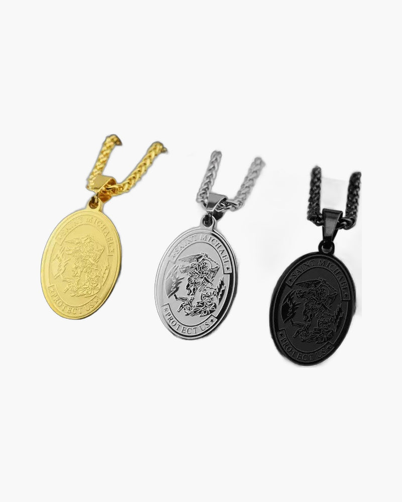 The Saint Michael Medal Stainless Steel Saint Michael Necklace view 2