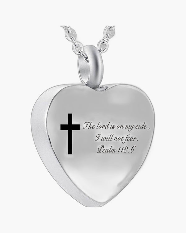 The Scripted Heart Stainless Steel Heart Bible Verse Necklace view 2