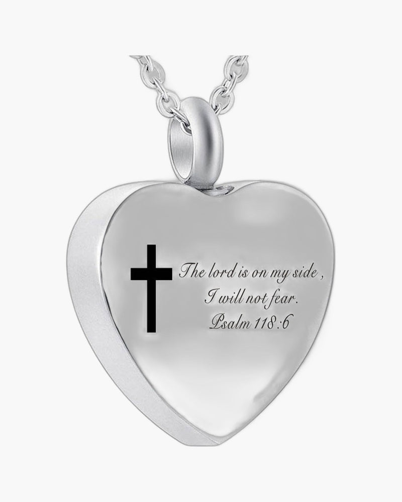 The Scripted Heart Stainless Steel Heart Bible Verse Necklace view 2