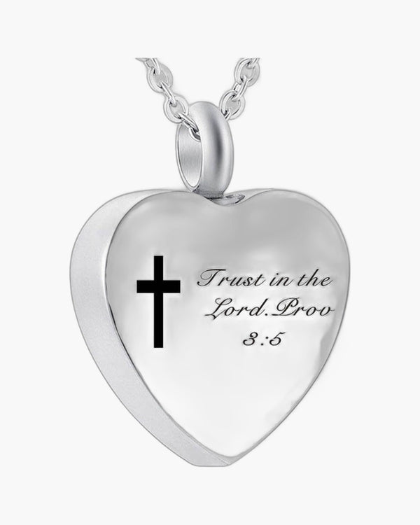 The Scripted Heart Stainless Steel Heart Bible Verse Necklace view 4