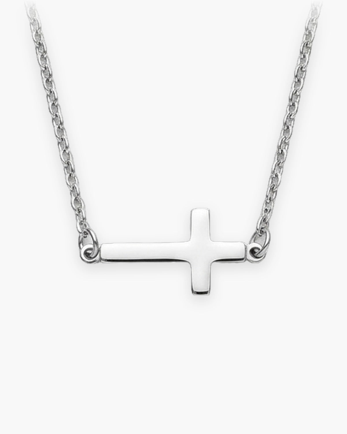 The Sideways Cross, silver, front view [c:silver]