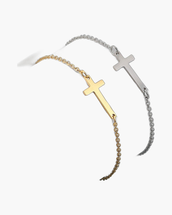 The Sideways Cross Stainless Steel Sideways Cross Necklace view 5