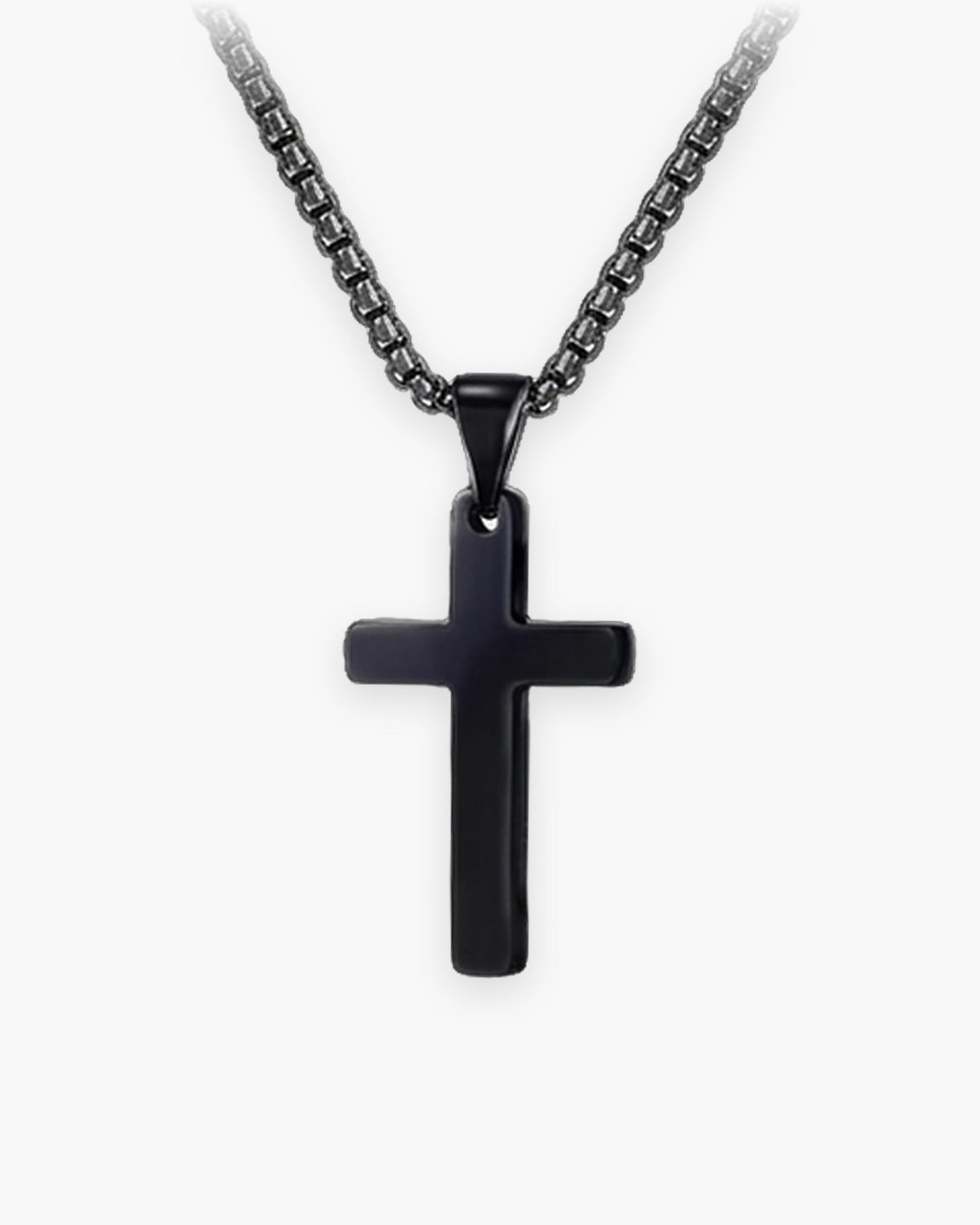 The Steadfast Cross, black / single chain, front view [c:black]