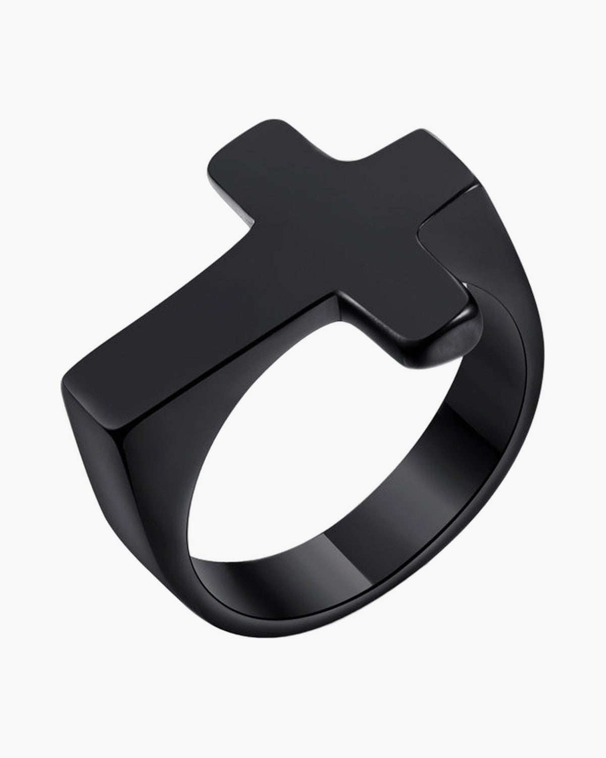 The Steadfast Ring Stainless Steel Cross Ring view 5