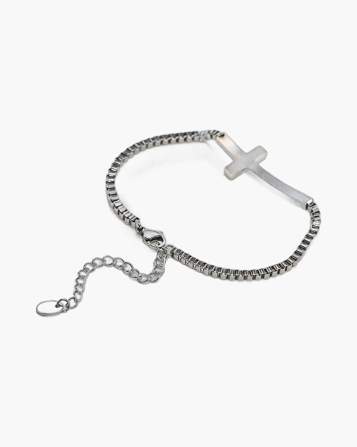 The Subtle Journey Stainless Steel Sideways Cross Bracelet view 5