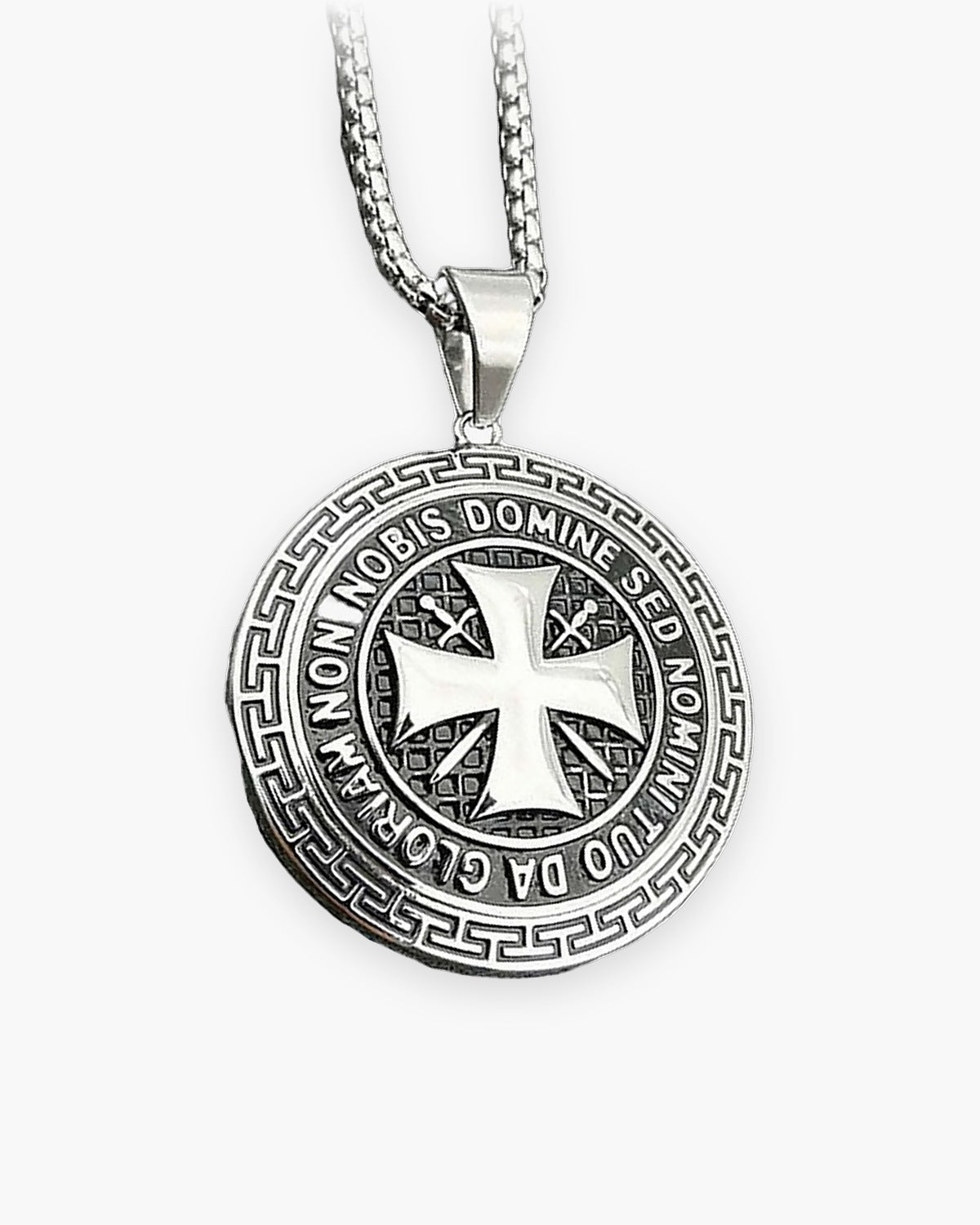 The Templar's Motto, Greek Key Border / Silver