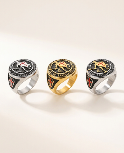 The Templar's Resolve - colour variants - unisex ring by Bennett & Cross