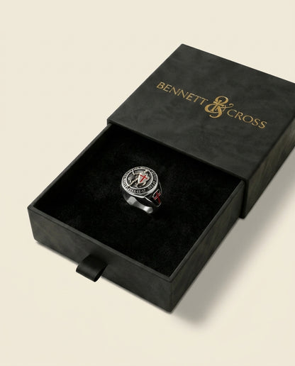 The Templar's Resolve - gift box - unisex ring by Bennett & Cross