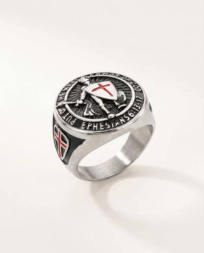 The Templar's Resolve - studio packshot - unisex ring by Bennett & Cross