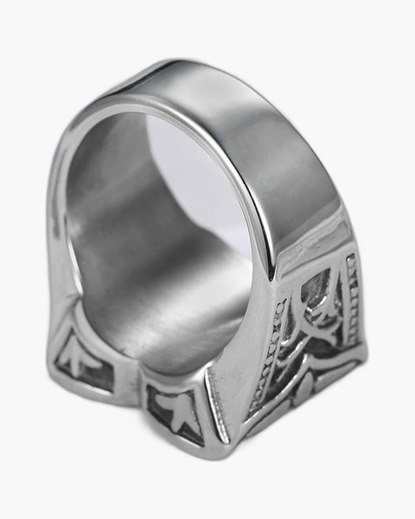 The Templar Signet Stainless Steel Vintage Cross Ring view 4