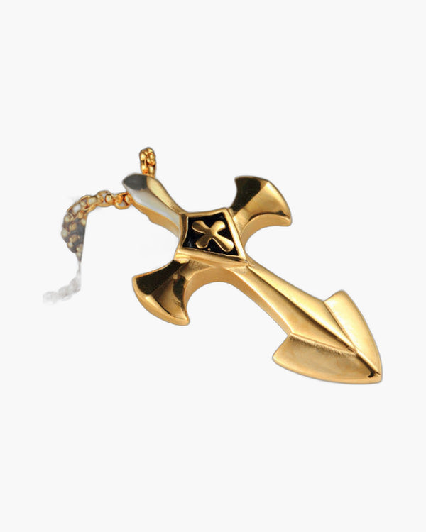 The Valiant Cross Men's Stainless Steel Cross Pendant view 4