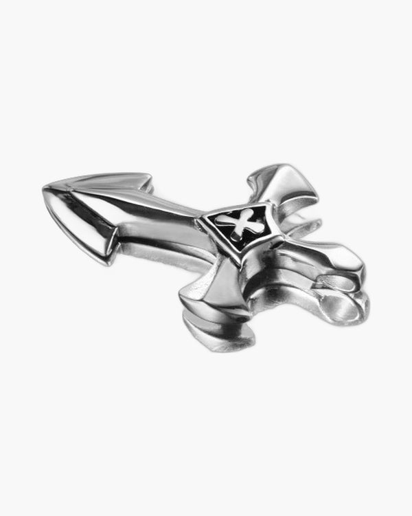 The Valiant Cross Men's Stainless Steel Cross Pendant
