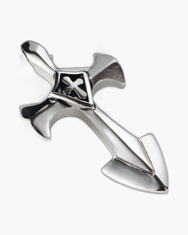 The Valiant Cross Men's Stainless Steel Cross Pendant view 5