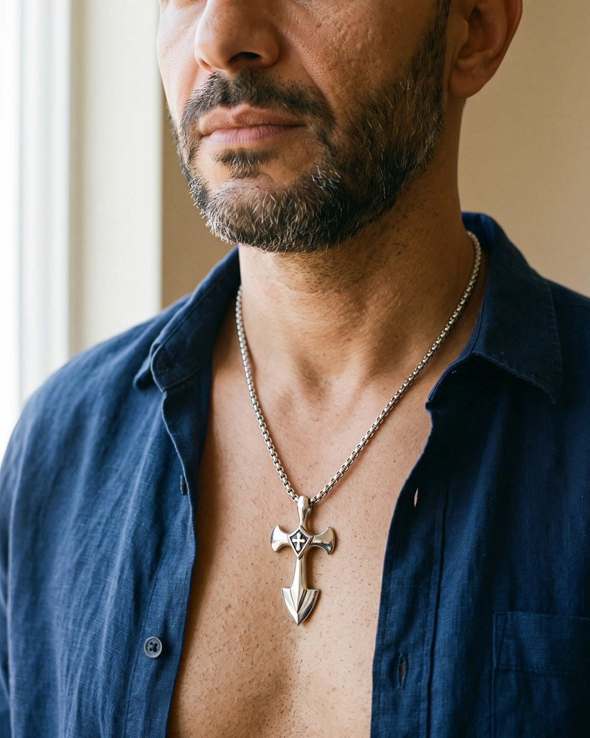 Close-up of the Valiant Cross as worn, true to size