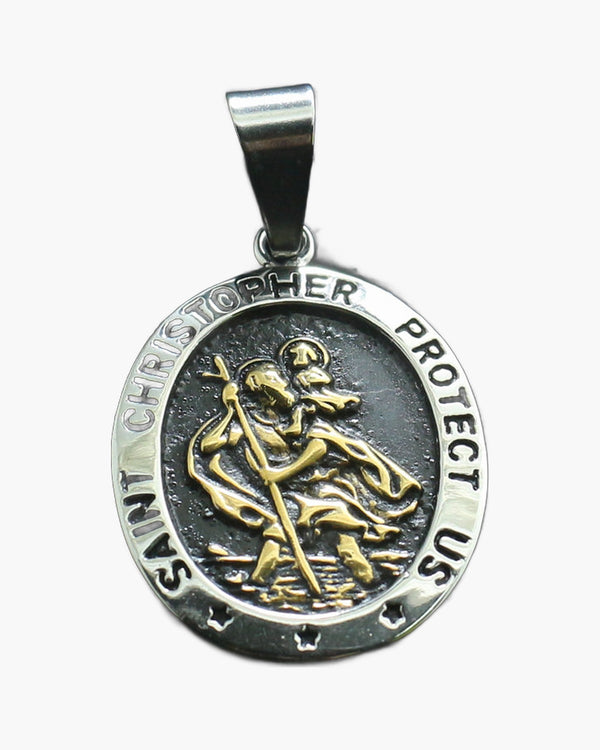 The Voyager's Protector Stainless Steel St Christopher Necklace view 9