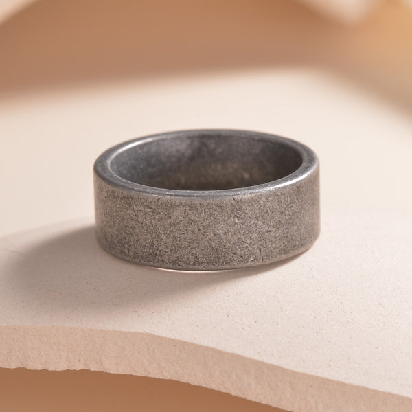 The Weathered Band Men's Distressed Stainless Steel Ring